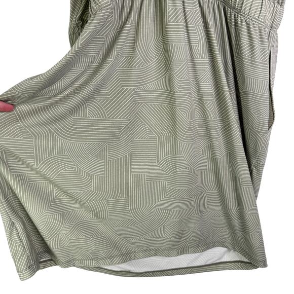 Prana Kamen Dress Green Striped Sleeveless Tank Racerback Stretchy Dress Large L - Picture 12 of 15